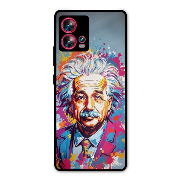 Einstein illustration Metal Back Case for Motorola Edge 30 Fusion