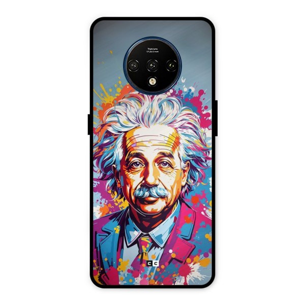 Einstein illustration Metal Back Case for OnePlus 7T