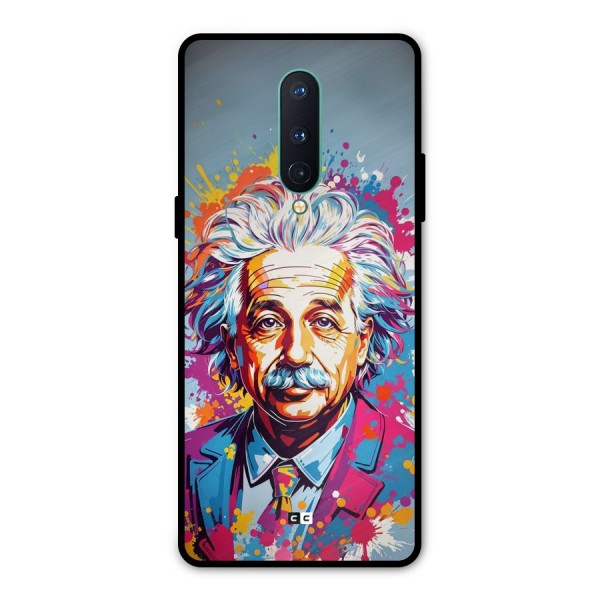 Einstein illustration Metal Back Case for OnePlus 8