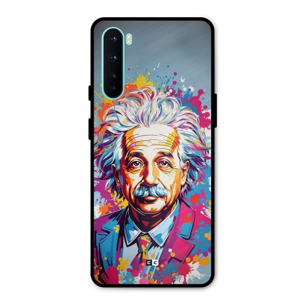Einstein illustration Metal Back Case for OnePlus Nord