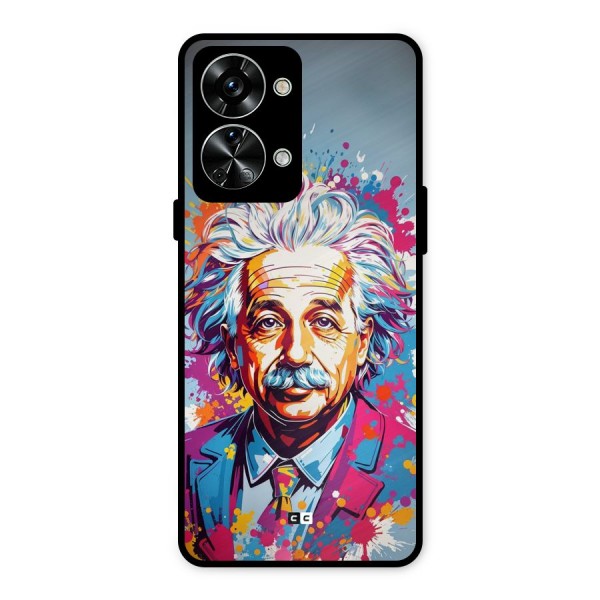 Einstein illustration Metal Back Case for OnePlus Nord 2T