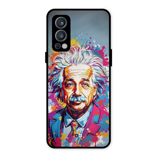 Einstein illustration Metal Back Case for OnePlus Nord 2 5G