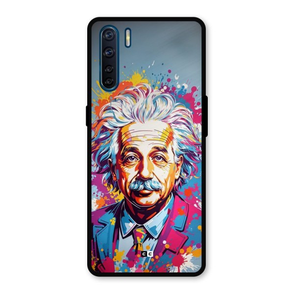 Einstein illustration Metal Back Case for Oppo F15