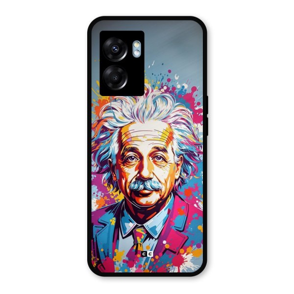Einstein illustration Metal Back Case for Oppo K10 (5G)