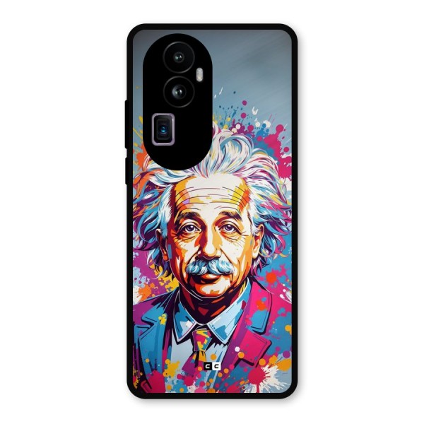 Einstein illustration Metal Back Case for Oppo Reno10 Pro Plus