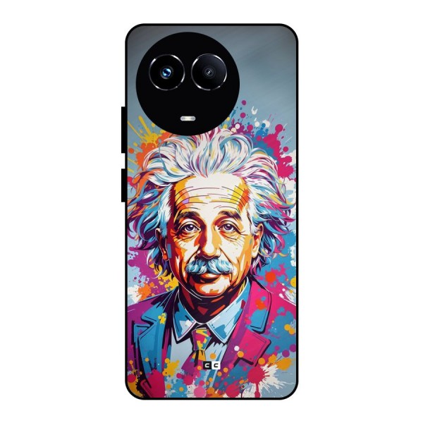 Einstein illustration Metal Back Case for Realme 11 5G
