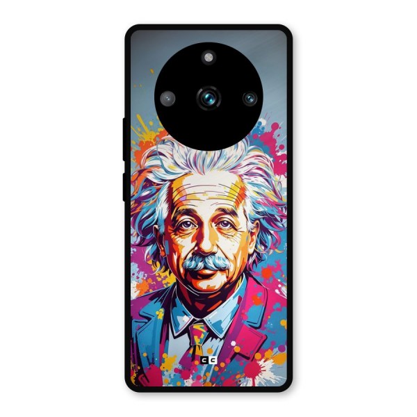 Einstein illustration Metal Back Case for Realme 11 Pro