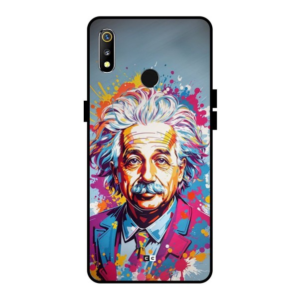 Einstein illustration Metal Back Case for Realme 3