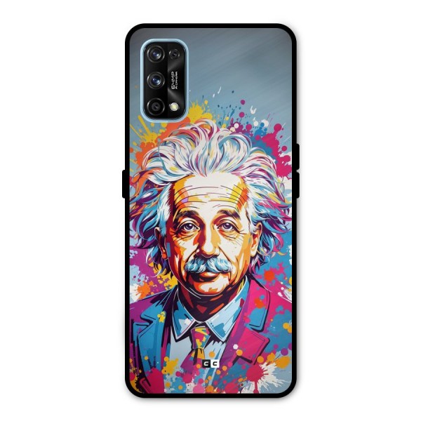 Einstein illustration Metal Back Case for Realme 7 Pro
