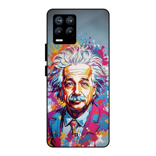 Einstein illustration Metal Back Case for Realme 8 Pro