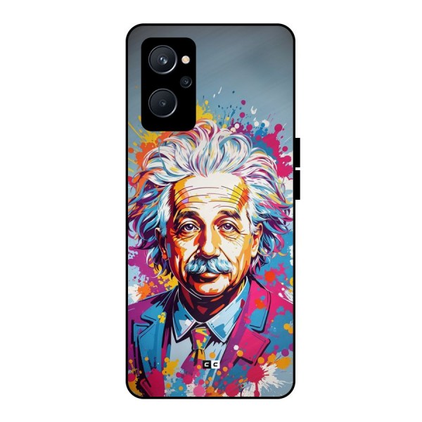 Einstein illustration Metal Back Case for Realme 9i 5G