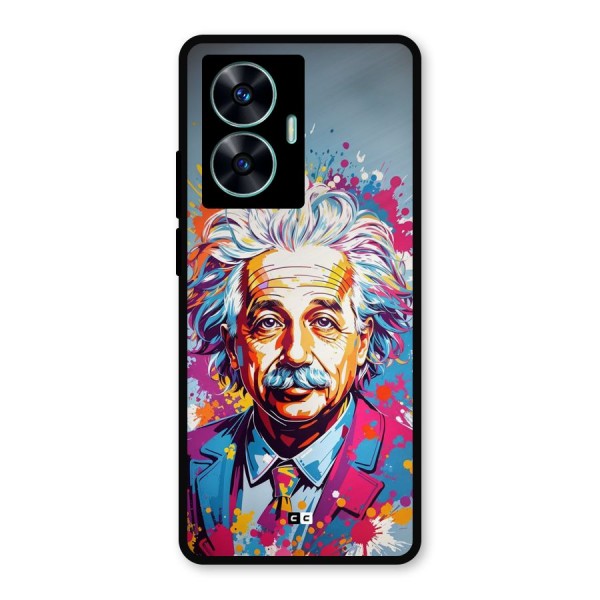 Einstein illustration Metal Back Case for Realme C55