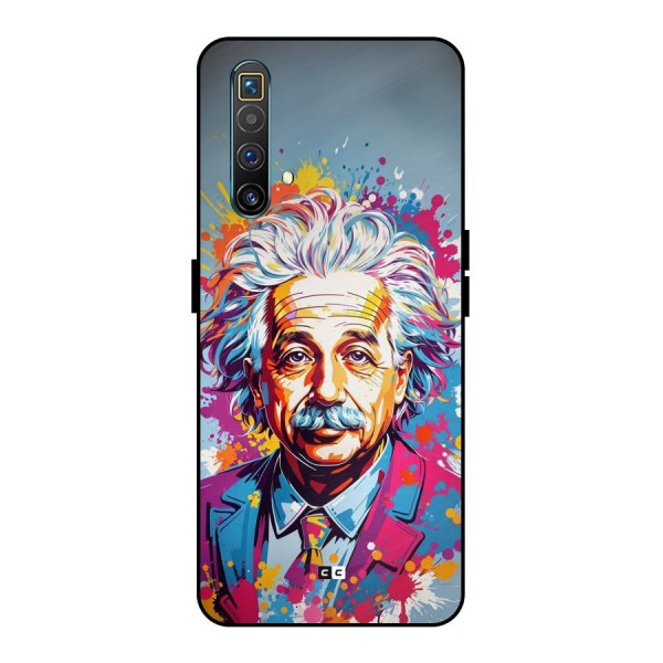 Einstein illustration Metal Back Case for Realme X3