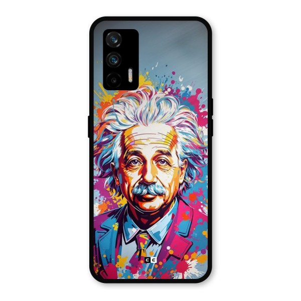 Einstein illustration Metal Back Case for Realme X7 Max