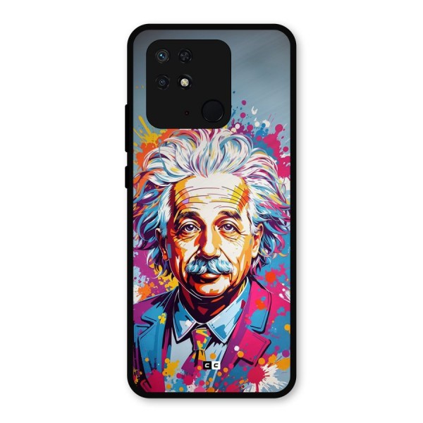 Einstein illustration Metal Back Case for Redmi 10 Power