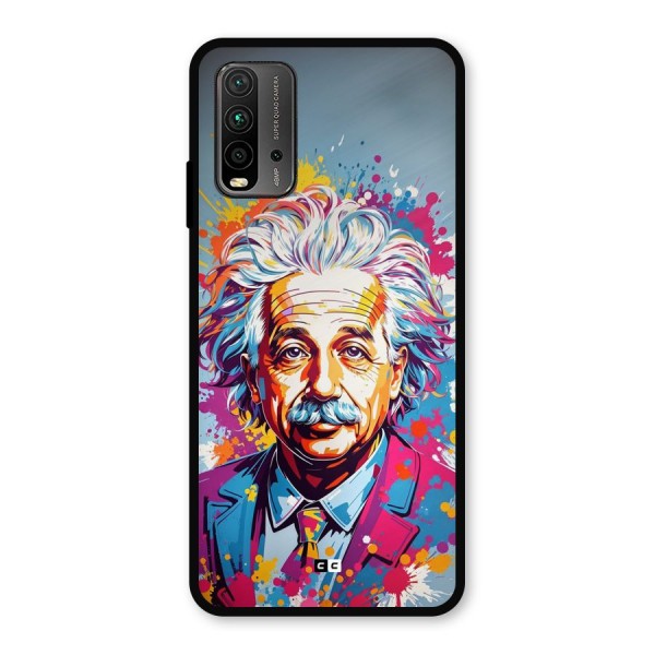 Einstein illustration Metal Back Case for Redmi 9 Power