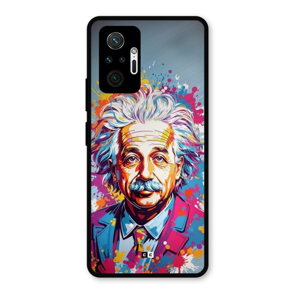 Einstein illustration Metal Back Case for Redmi Note 10 Pro Max