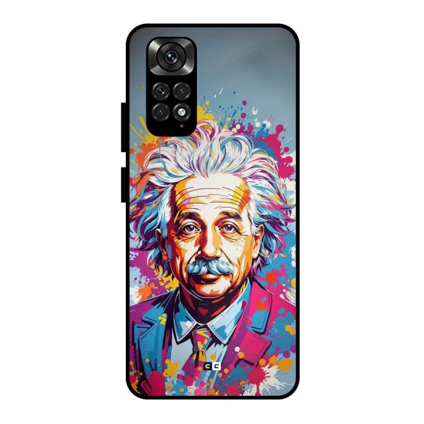 Einstein illustration Metal Back Case for Redmi Note 11 Pro