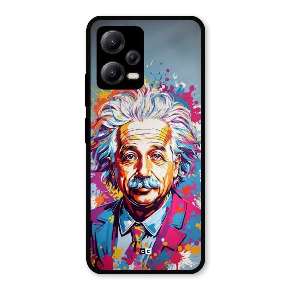 Einstein illustration Metal Back Case for Redmi Note 12 5G
