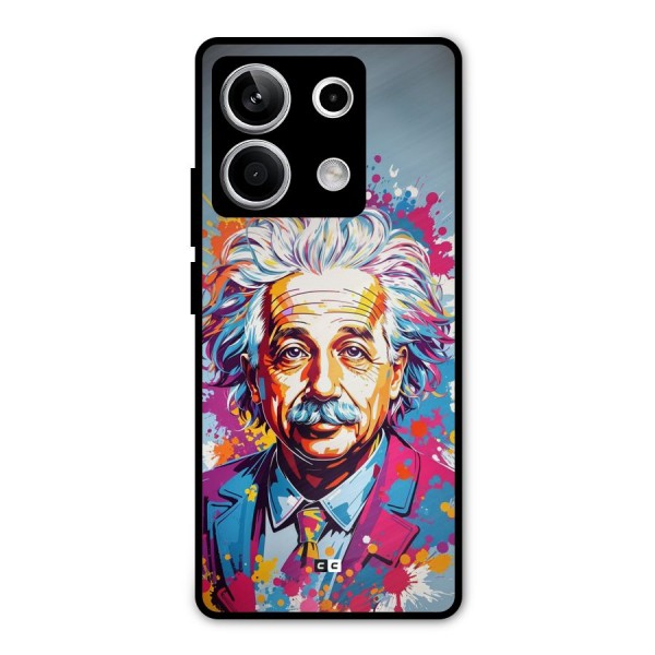 Einstein illustration Metal Back Case for Redmi Note 13 5G