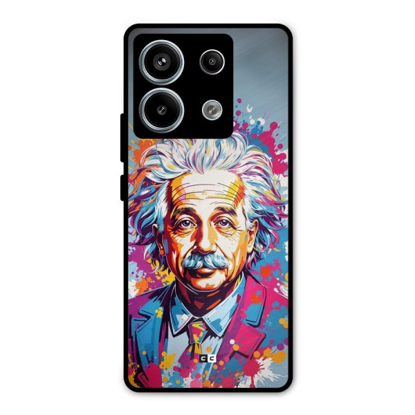 Einstein illustration Metal Back Case for Redmi Note 13 Pro 5G