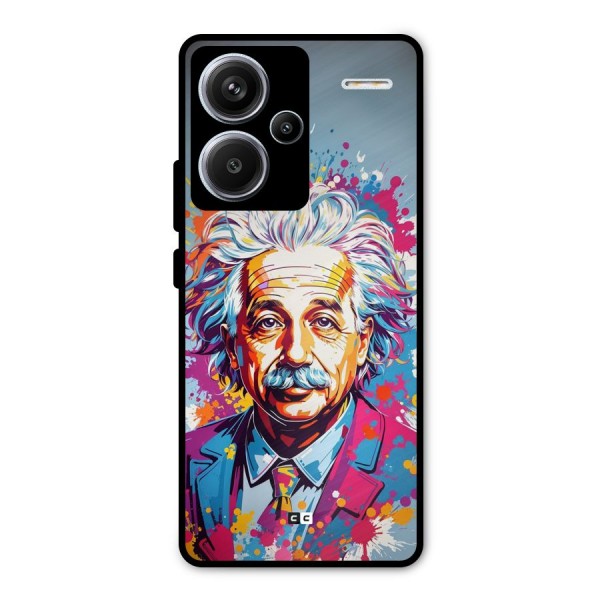 Einstein illustration Metal Back Case for Redmi Note 13 Pro Plus