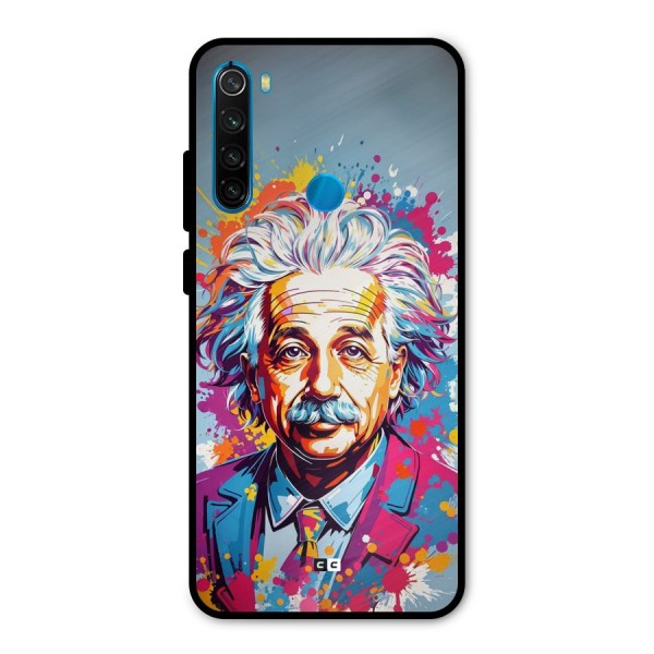 Einstein illustration Metal Back Case for Redmi Note 8