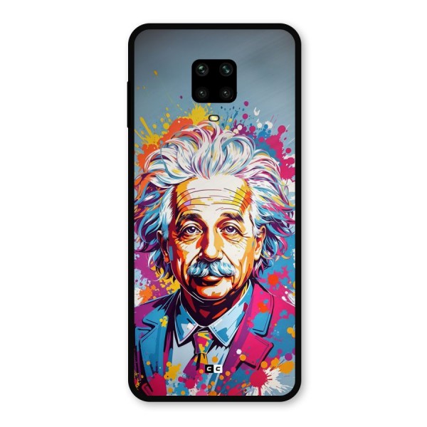 Einstein illustration Metal Back Case for Redmi Note 9 Pro