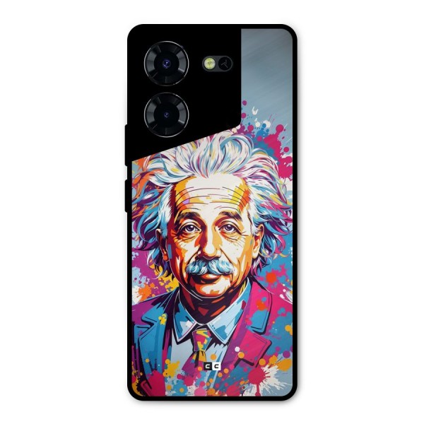 Einstein illustration Metal Back Case for Tecno Pova 5 Pro 5G