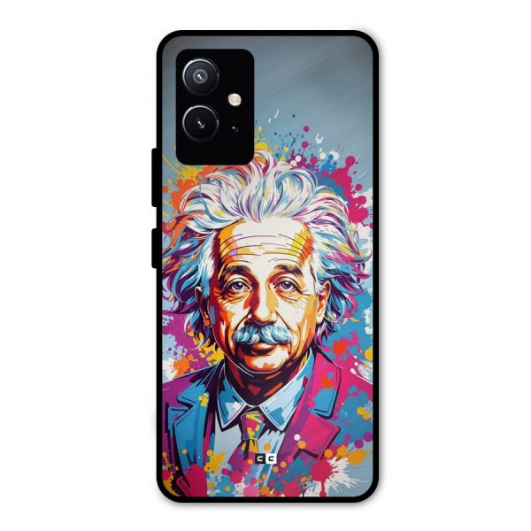 Einstein illustration Metal Back Case for Vivo T1 5G