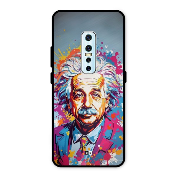 Einstein illustration Metal Back Case for Vivo V17 Pro