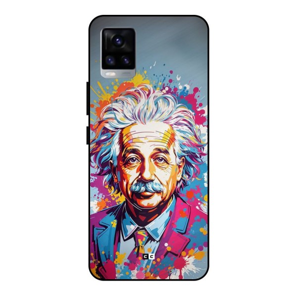 Einstein illustration Metal Back Case for Vivo V20