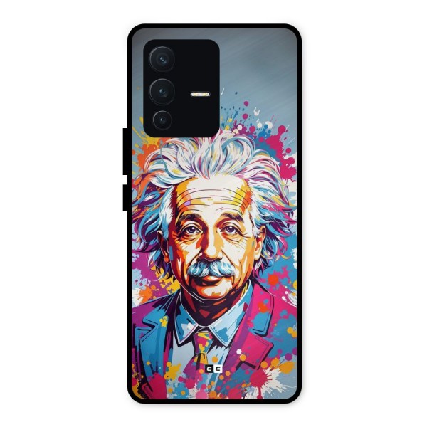 Einstein illustration Metal Back Case for Vivo V23 5G
