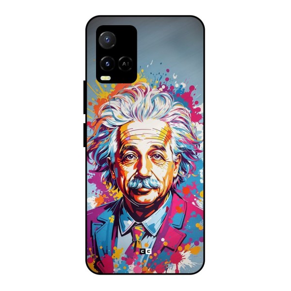 Einstein illustration Metal Back Case for Vivo Y21 2021