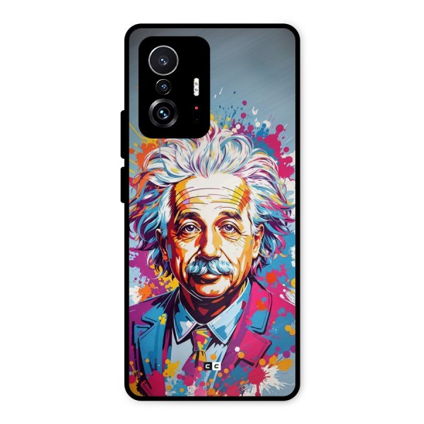 Einstein illustration Metal Back Case for Xiaomi 11T Pro