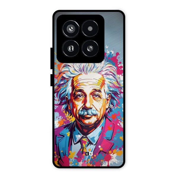 Einstein illustration Metal Back Case for Xiaomi 14 Pro