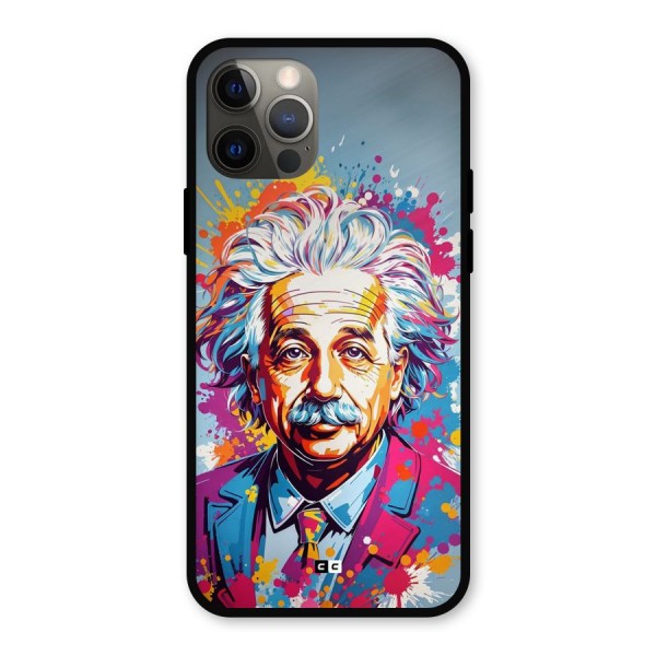 Einstein illustration Metal Back Case for iPhone 12 Pro