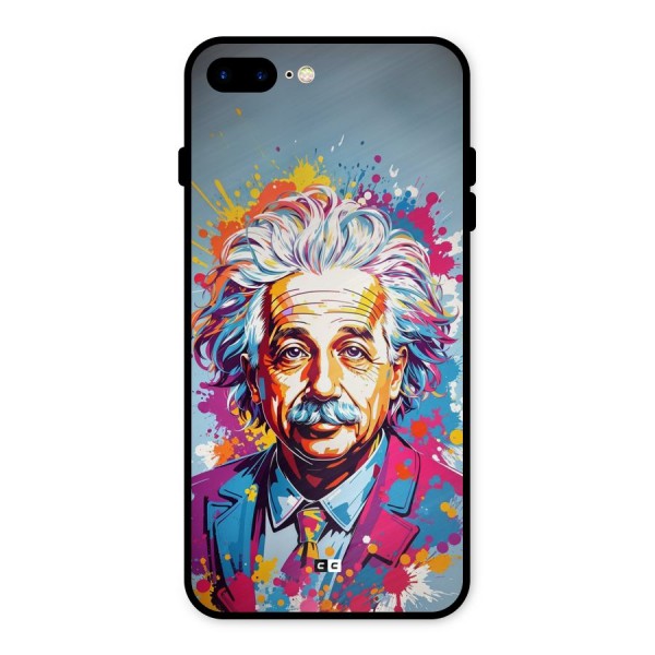 Einstein illustration Metal Back Case for iPhone 8 Plus