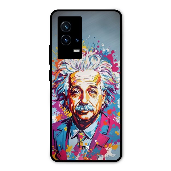 Einstein illustration Metal Back Case for iQOO 9 5G