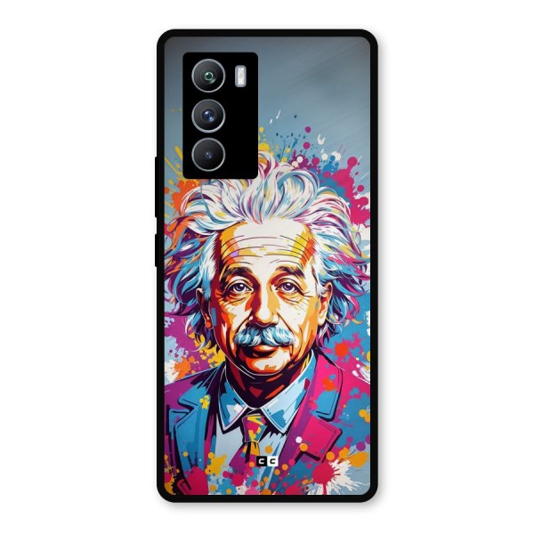 Einstein illustration Metal Back Case for iQOO 9 SE