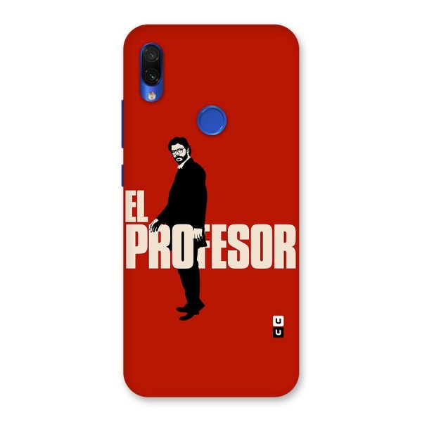 El Profesor Minimalist Back Case for Redmi Note 7S