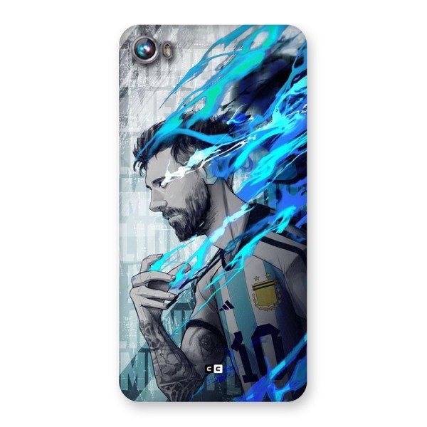 Electrifying Soccer Star Back Case for Canvas Fire 4 (A107)