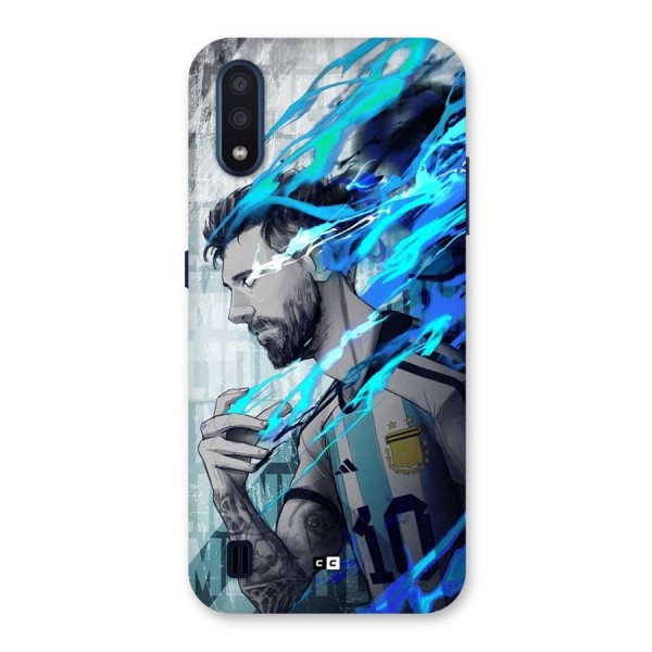 Electrifying Soccer Star Back Case for Galaxy M01