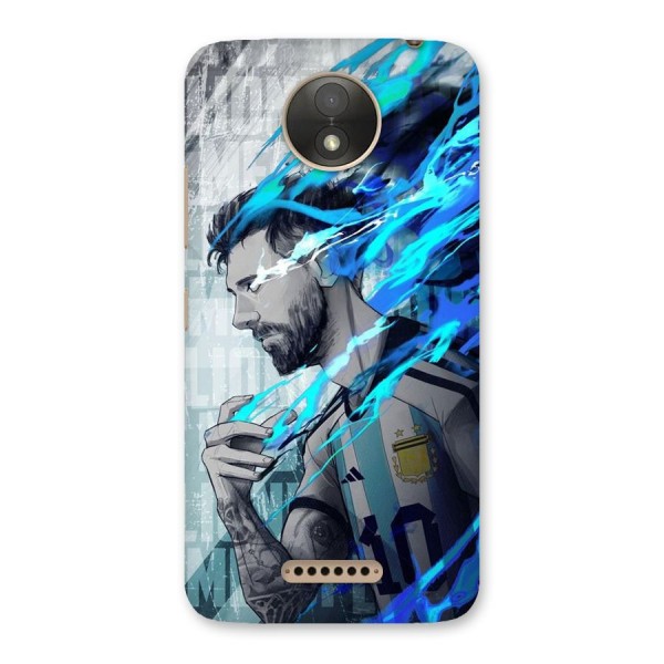 Electrifying Soccer Star Back Case for Moto C Plus