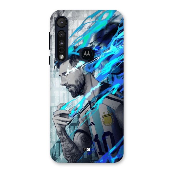 Electrifying Soccer Star Back Case for Motorola One Macro