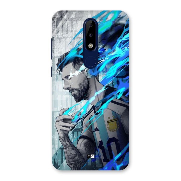 Electrifying Soccer Star Back Case for Nokia 5.1 Plus