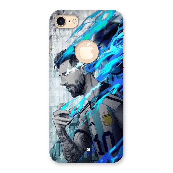 Electrifying Soccer Star Back Case for iPhone 7 Logo Cut