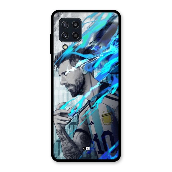 Electrifying Soccer Star Glass Back Case for Galaxy M32