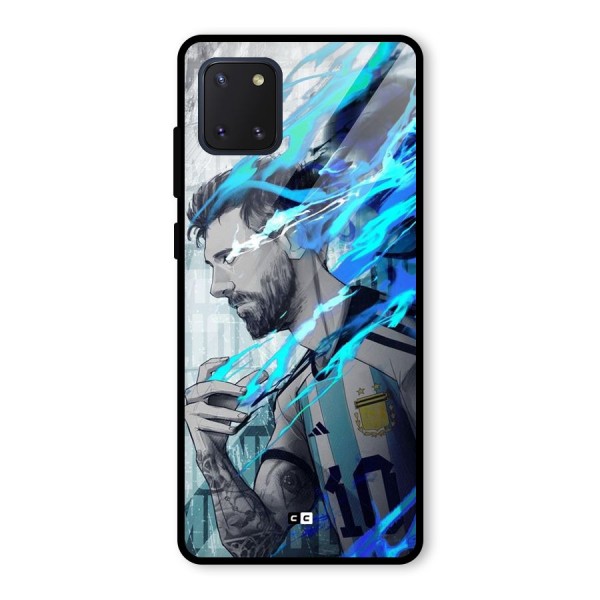 Electrifying Soccer Star Glass Back Case for Galaxy Note 10 Lite