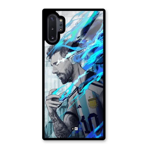 Electrifying Soccer Star Glass Back Case for Galaxy Note 10 Plus